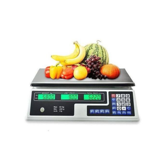 Balance à affichage numérique Capacité 40 kg Batterie rechargeable