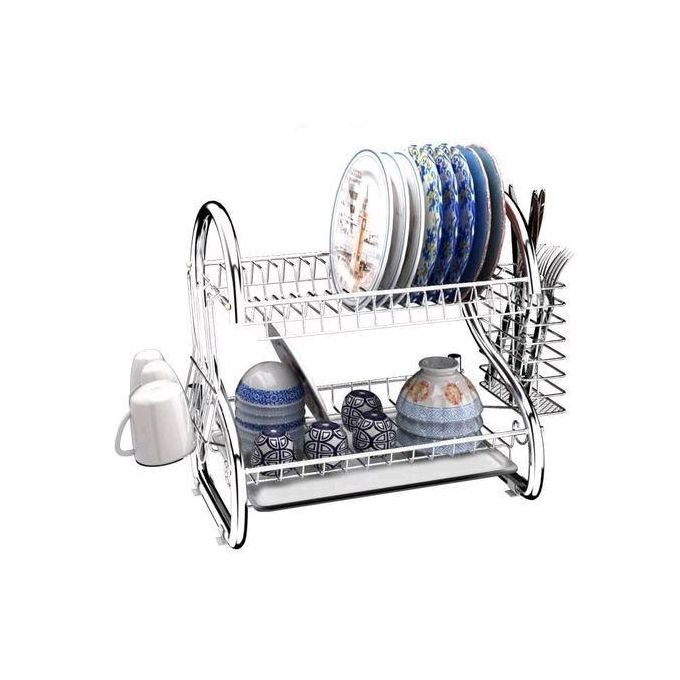 Égouttoir vaisselle 2 niveau inox – Image 2