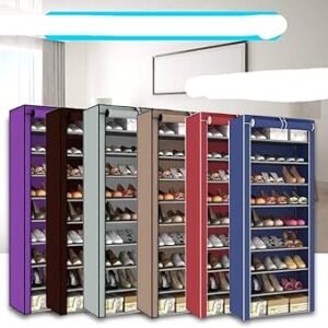 Armoire Range-Chaussures en Tissu 9 étagères