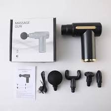 Pistolet de Massage Musculaire Portable - 4 Têtes de Relaxation