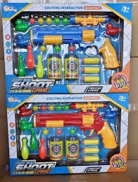 jouet souple AXING, un ensemble de jeu de tir interactif conçu pour les enfants de 3 ans et plus