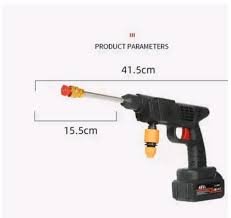Pistolet pulvérisateur d'eau électrique sans fil, nettoyeur haute pression, portable, pistolet de lavage voiture et autres haute pression automatique, racole lave auto pour portes allées clôture – Image 2