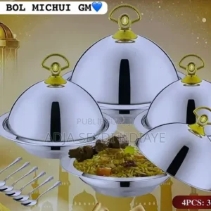 Serie de 4 bols HASNA avec couvercles en cloches en inox