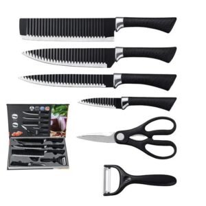ensemble de 6 couteaux de cuisine en acier inoxydable