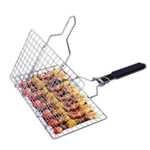 grille est une barbecue double face en acier inoxydable