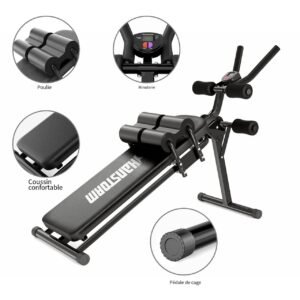 machine d'entraînement abdominale ComMax est un banc pliable et inclinable conçu pour renforcer tout le corps