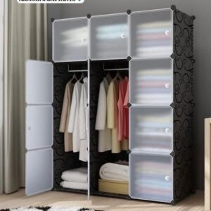 Armoire Penderie 3 Battants - 170 x 45 x 170 cm